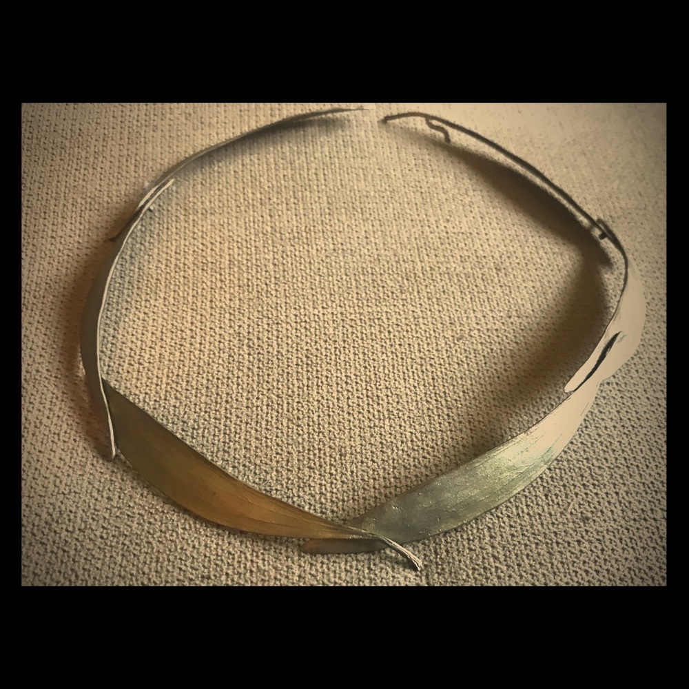 Michael Michaud Bronze Eucalyptus Leaves Necklace